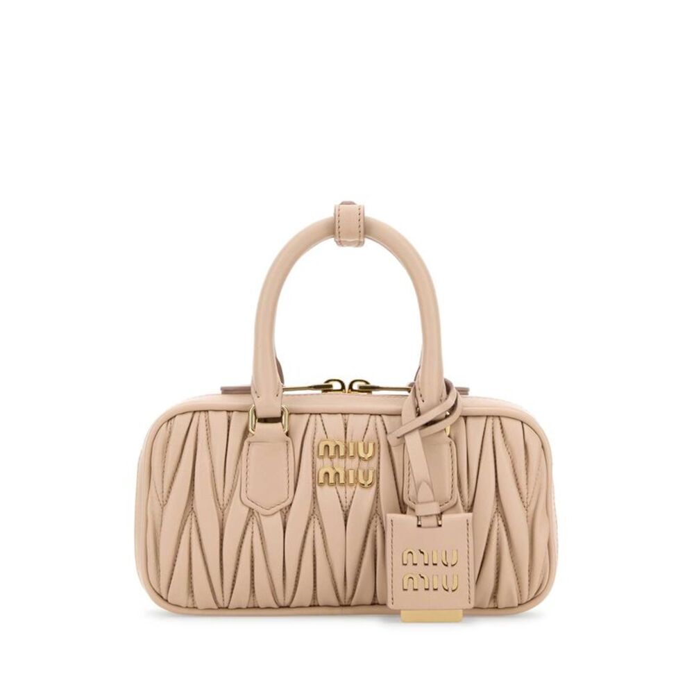 Miu Miu Women Powder Pink Nappa Leather Arcadie Handbag